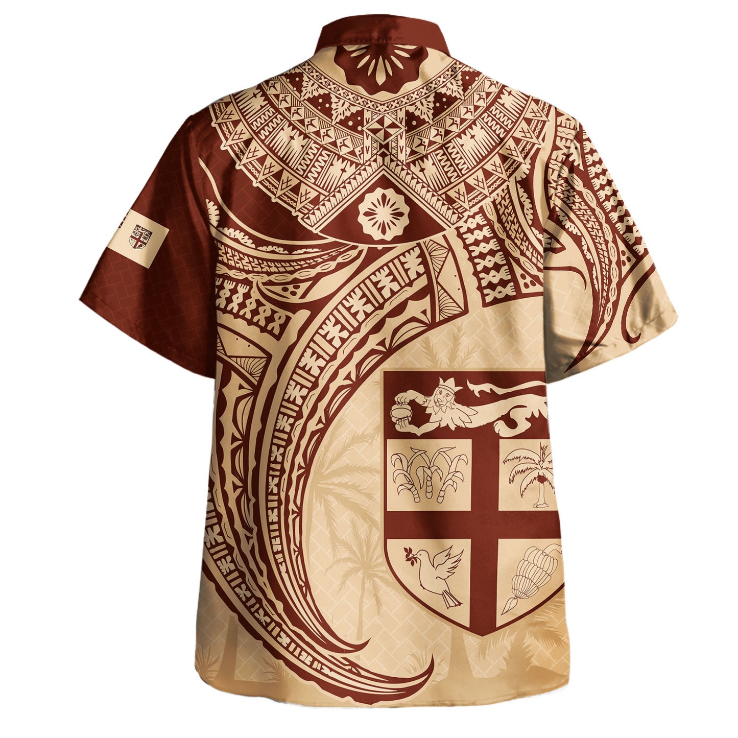 Fiji Hawaiian Shirt Tribal Bula And Coconut Tree Curve Style