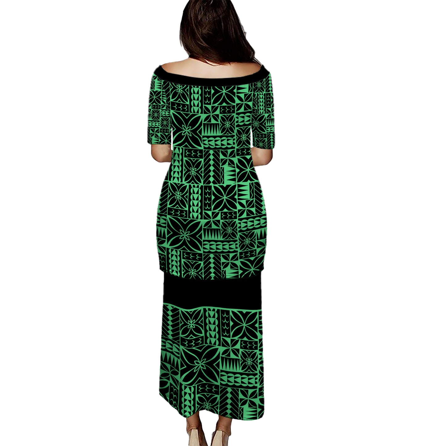 Samoa Puletasi Siapo Design Tribal Pattern