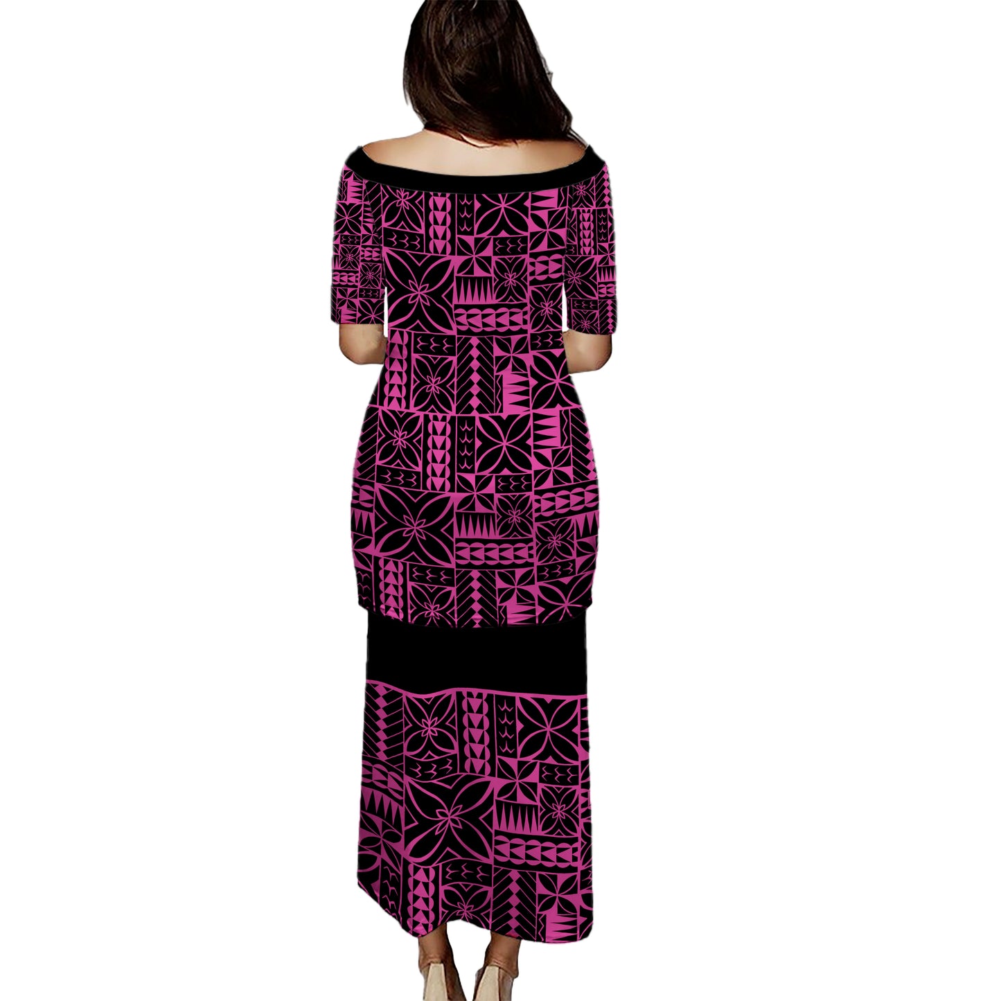 Samoa Puletasi Siapo Design Tribal Pattern