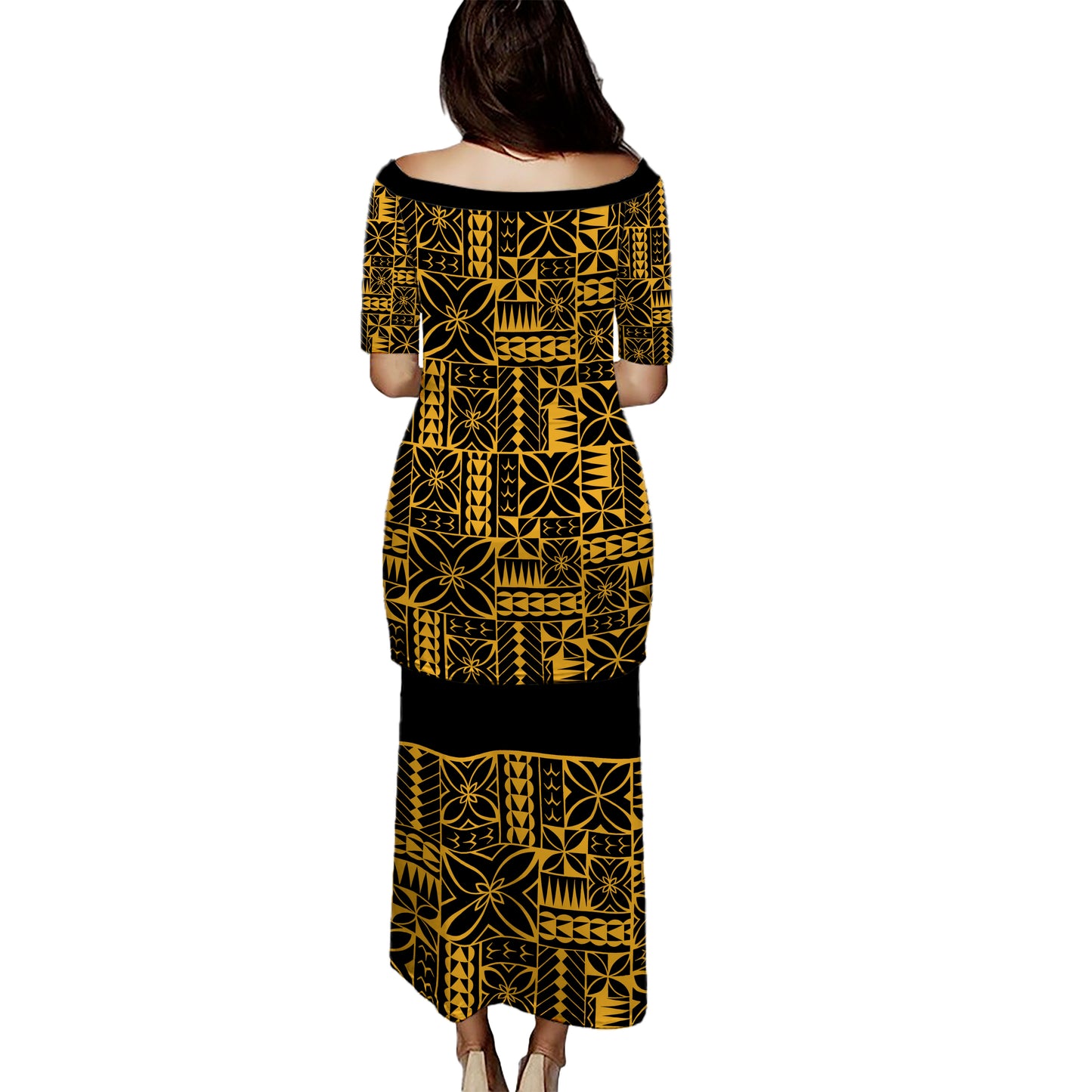 Samoa Puletasi Siapo Design Tribal Pattern