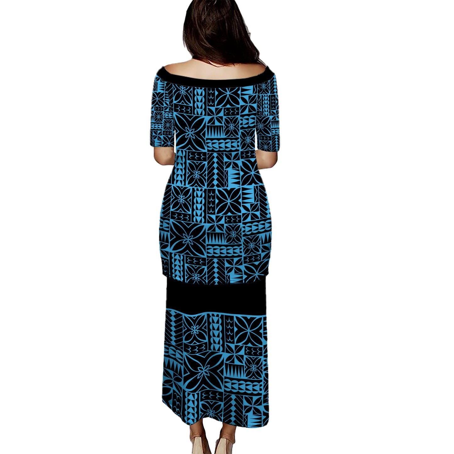 Samoa Puletasi Siapo Design Tribal Pattern