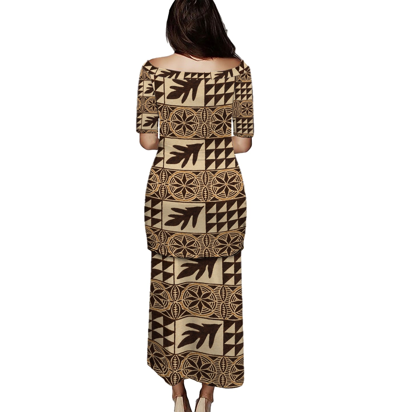 Samoa Combo Puletasi And Shirt Tapa Traditional Classic Style