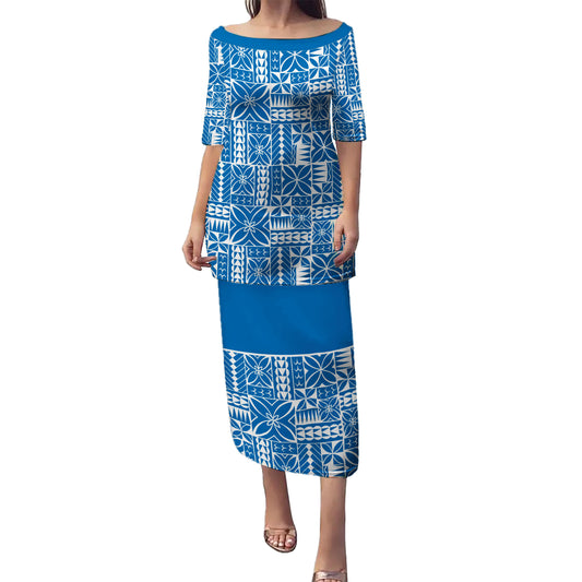 Samoa Puletasi Siapo Design Tribal Pattern Ver.1