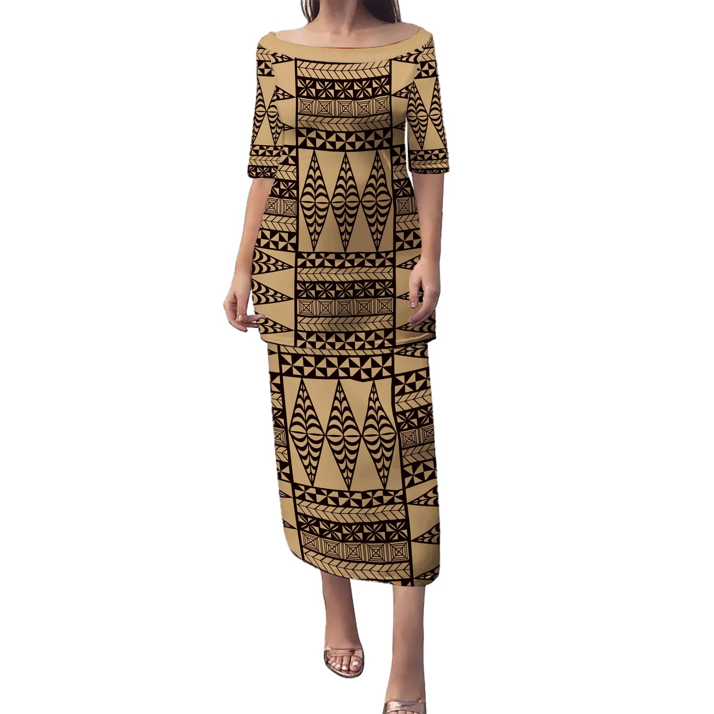 Tonga Combo Puletasi And Shirt Tapa Design Board