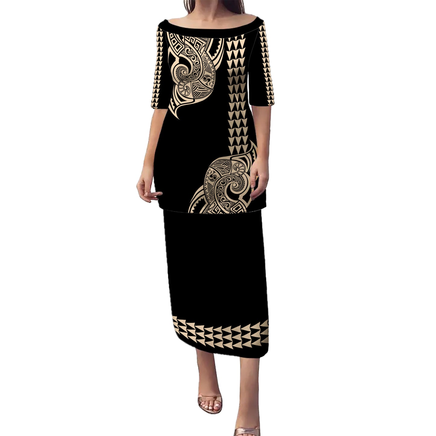 Polynesian Puletasi Tribal Polynesian Pattern