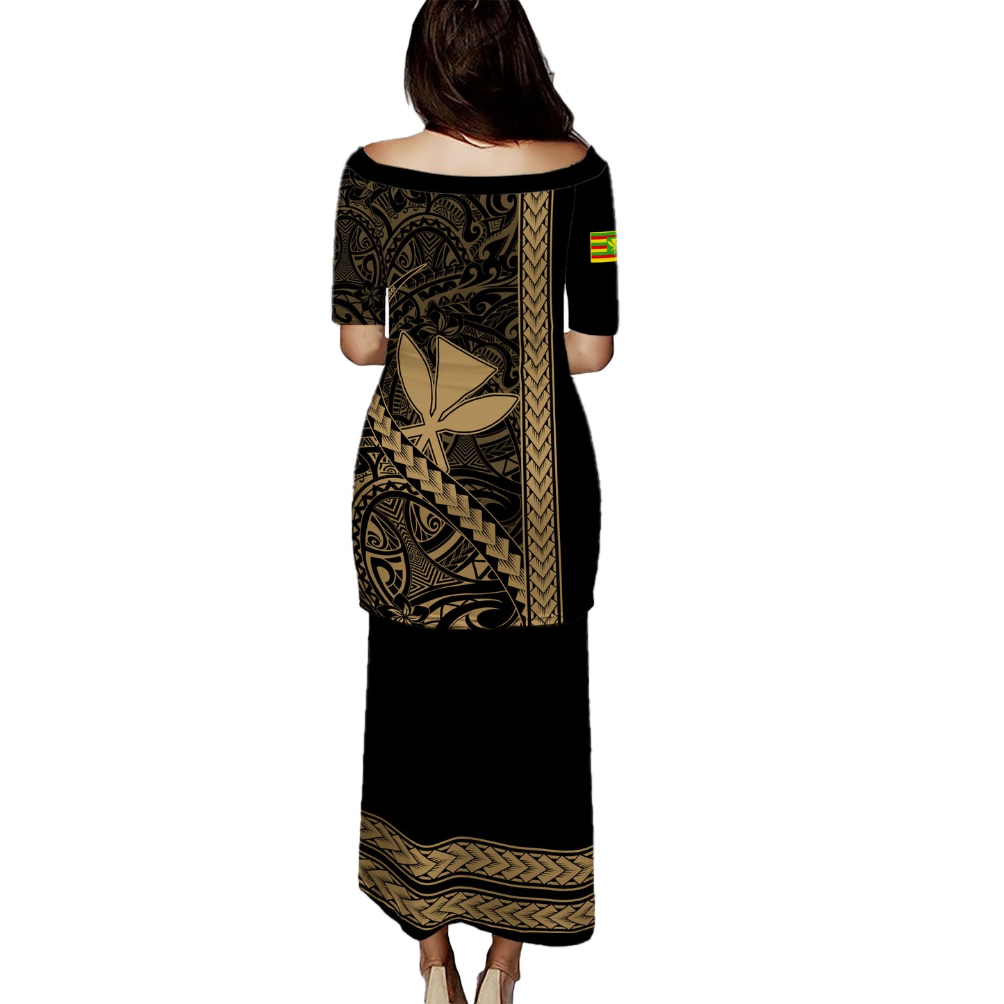 Hawaii Puletasi Polynesian Kanaka Maoli Gold