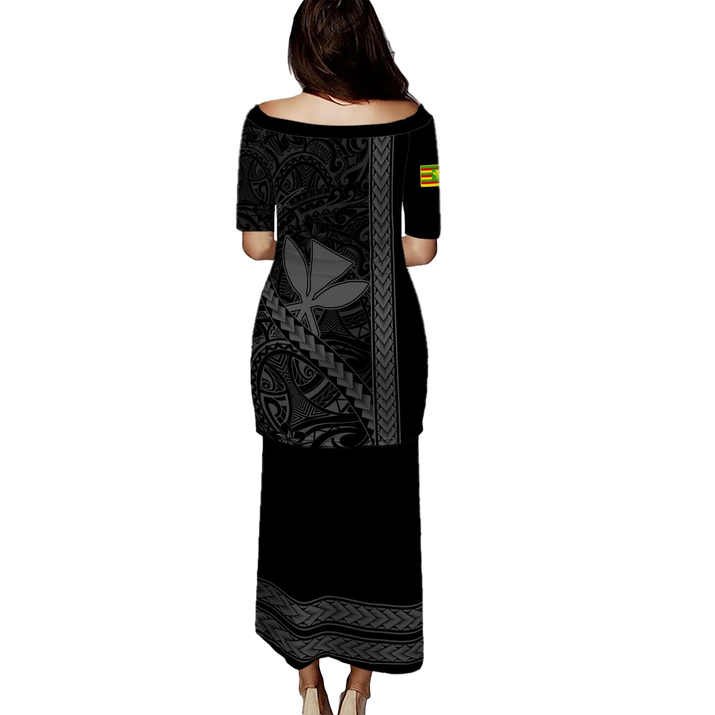 Hawaii Puletasi Polynesian Kanaka Maoli Grey