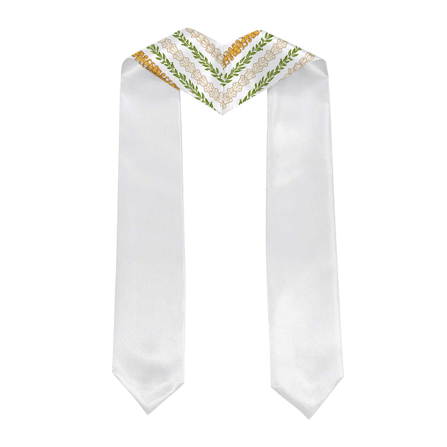 Hawaii Graduation Stole Custom Seamless Pattern Lei Floral