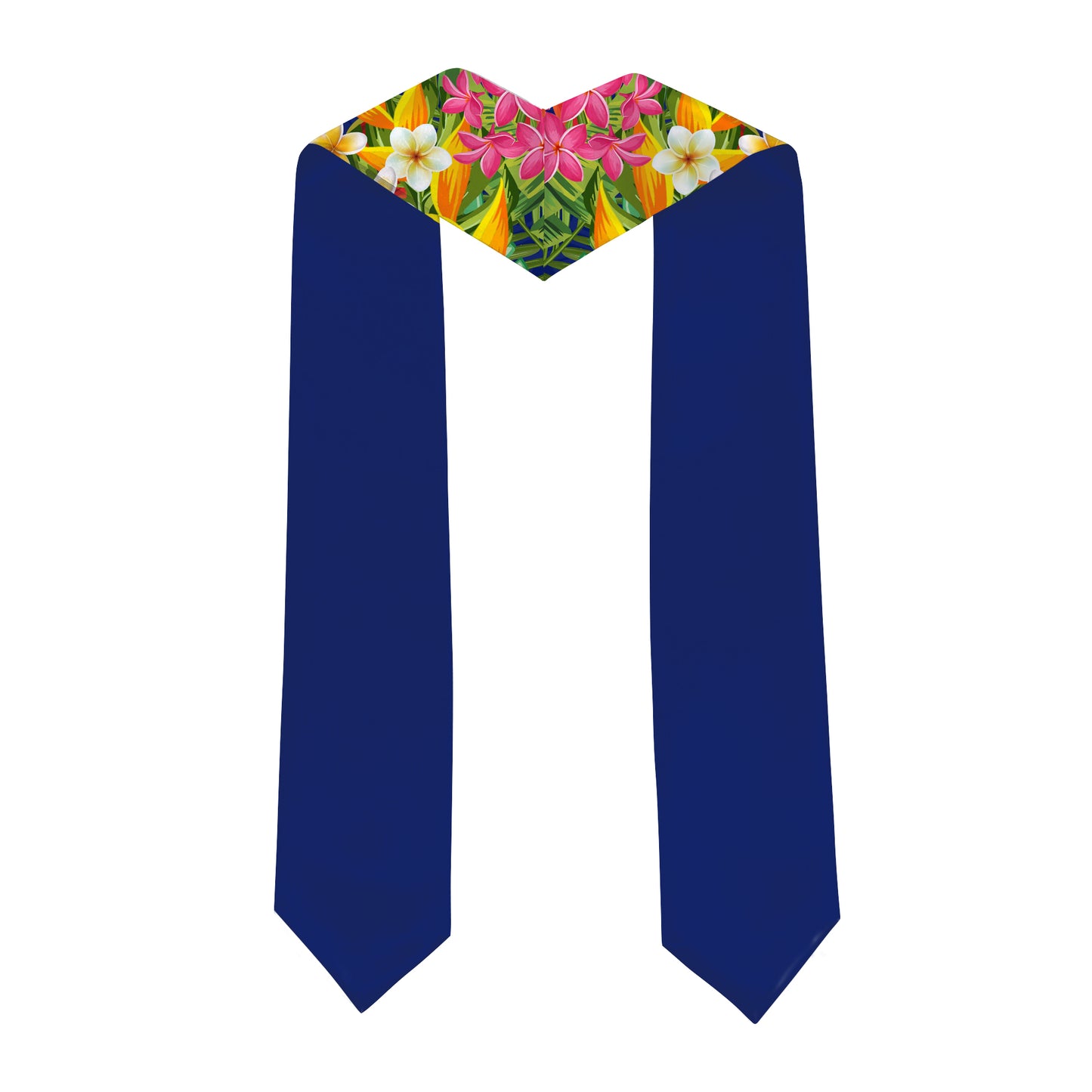 Hawaii Graduation Stole Custom Polynesian Tribal Tropical Leaves