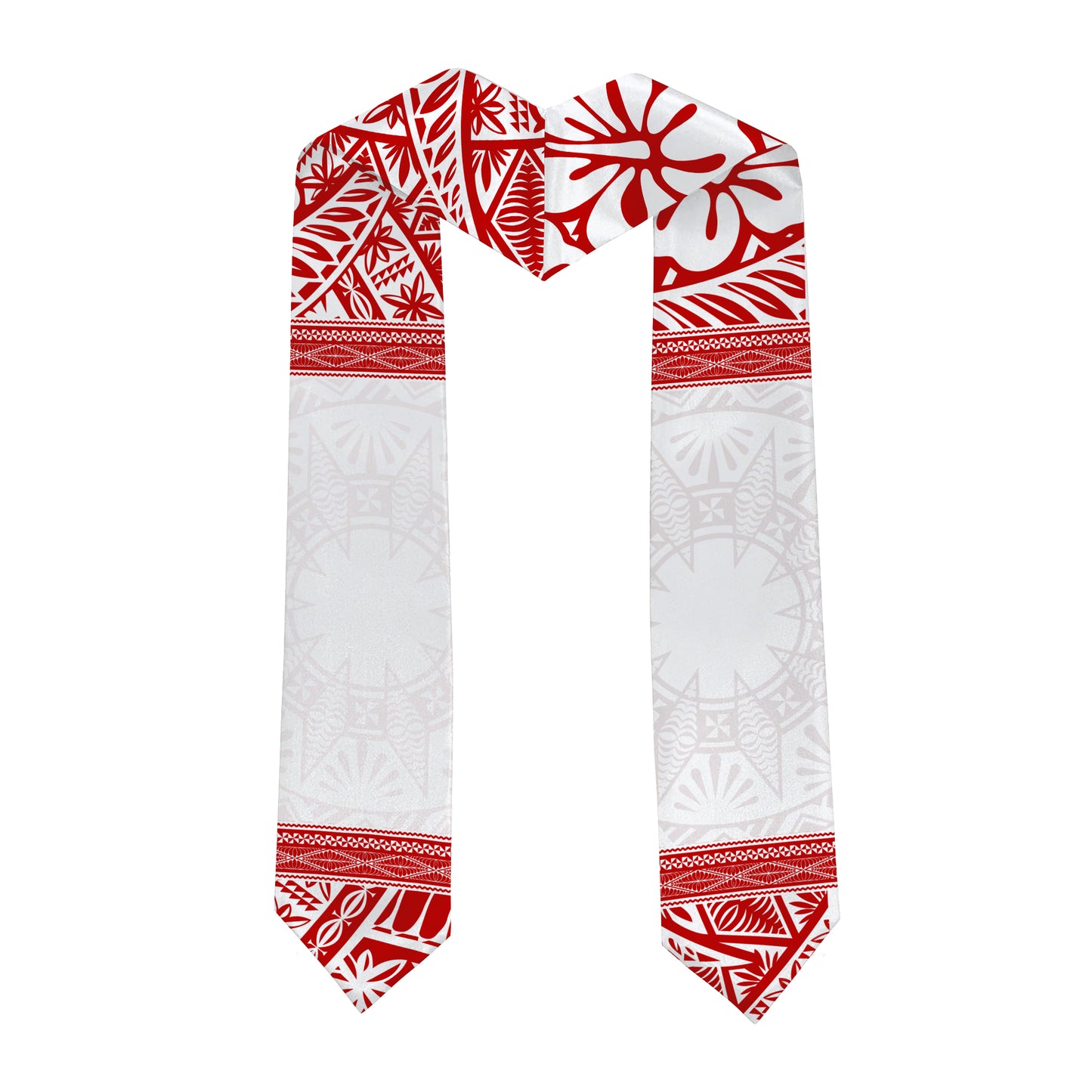 Tonga Graduation Stole Custom Class Of 2026 Hibiscus Ngatu Pattern Style