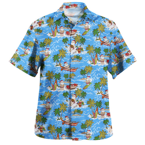Hawaii Hawaiian Shirt Santa Merry Christmas
