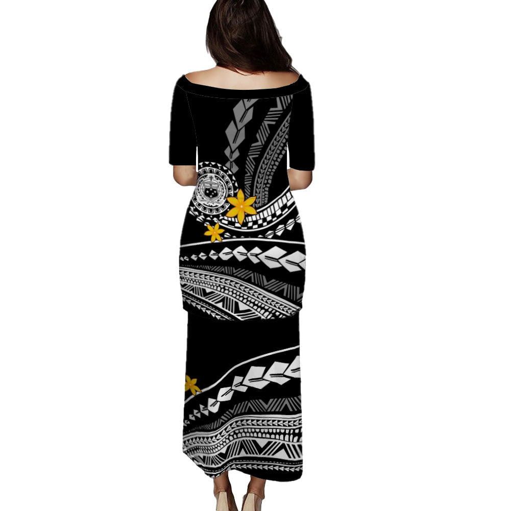 Samoa Combo Puletasi And Shirt Tribal Plumeria
