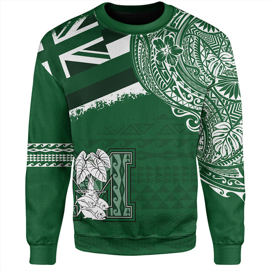 Hawaii Sweatshirt Molokaʻi High School With Crest Style