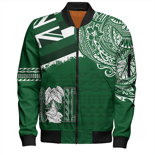 Hawaii Bomber Jacket Molokaʻi High School With Crest Style