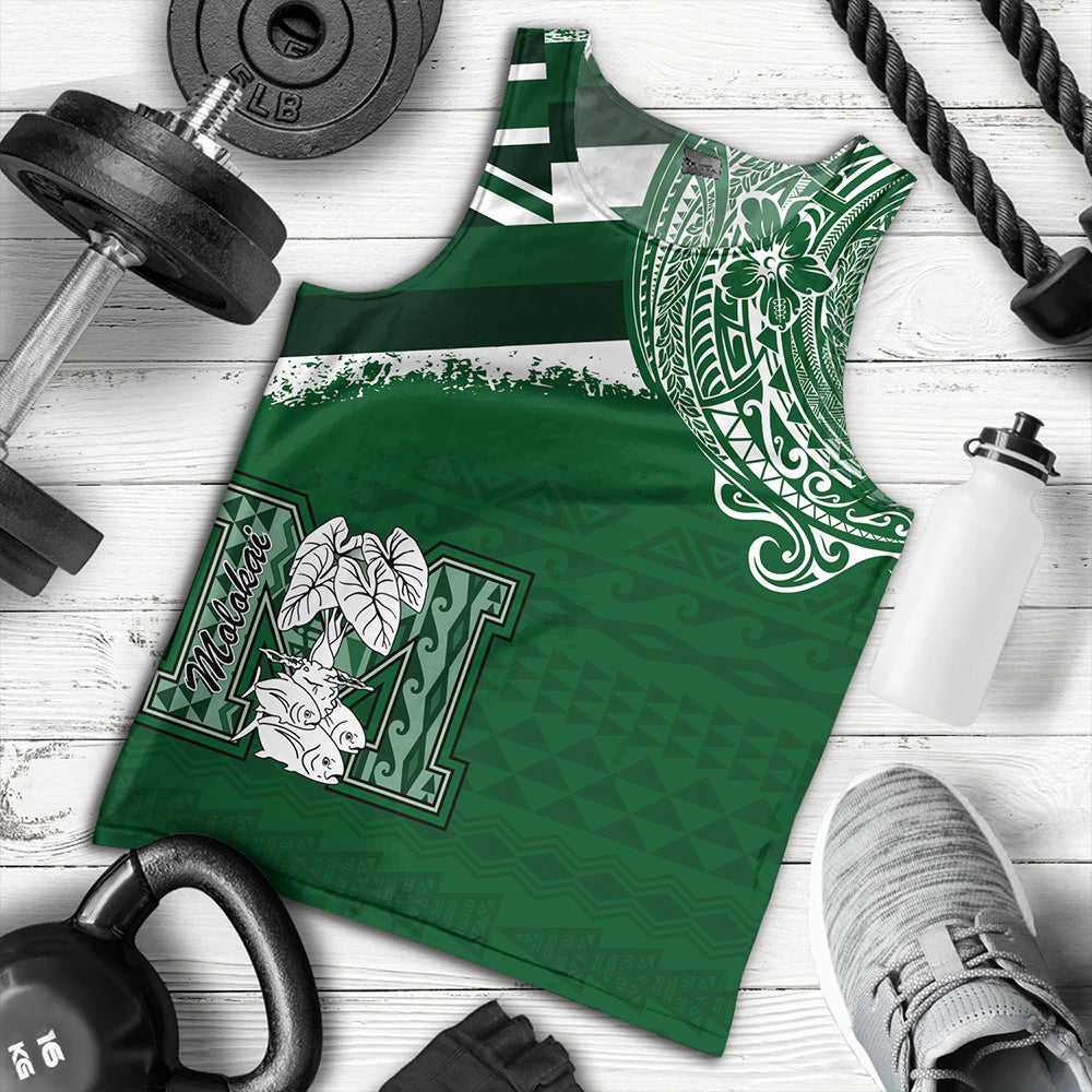 Hawaii Tank Top Molokai High School With Crest Style