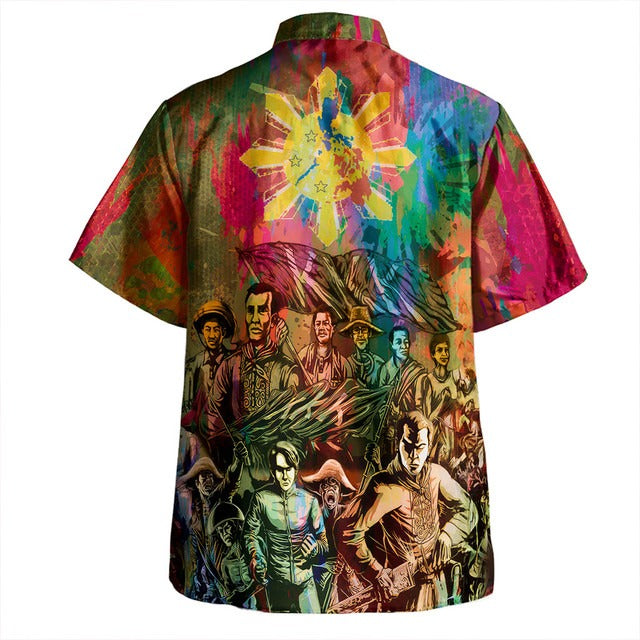 Philippines Filipinos Hawaiian Shirt National Heroes Brush Color Style