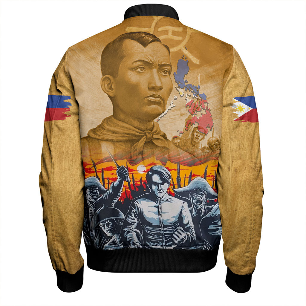 Philippines Filipinos Bomber Jacket National Heroes Flag Eagle