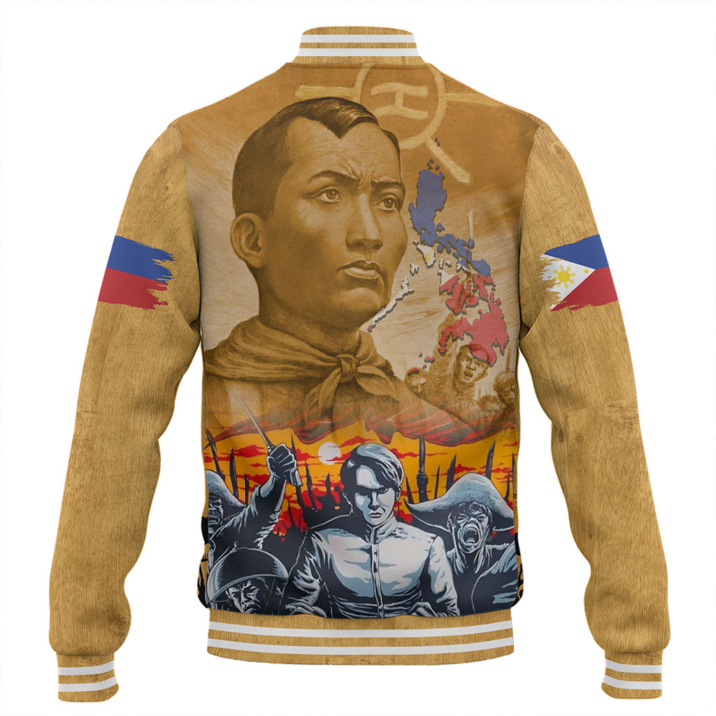 Philippines Filipinos Baseball Jacket National Heroes Flag Eagle