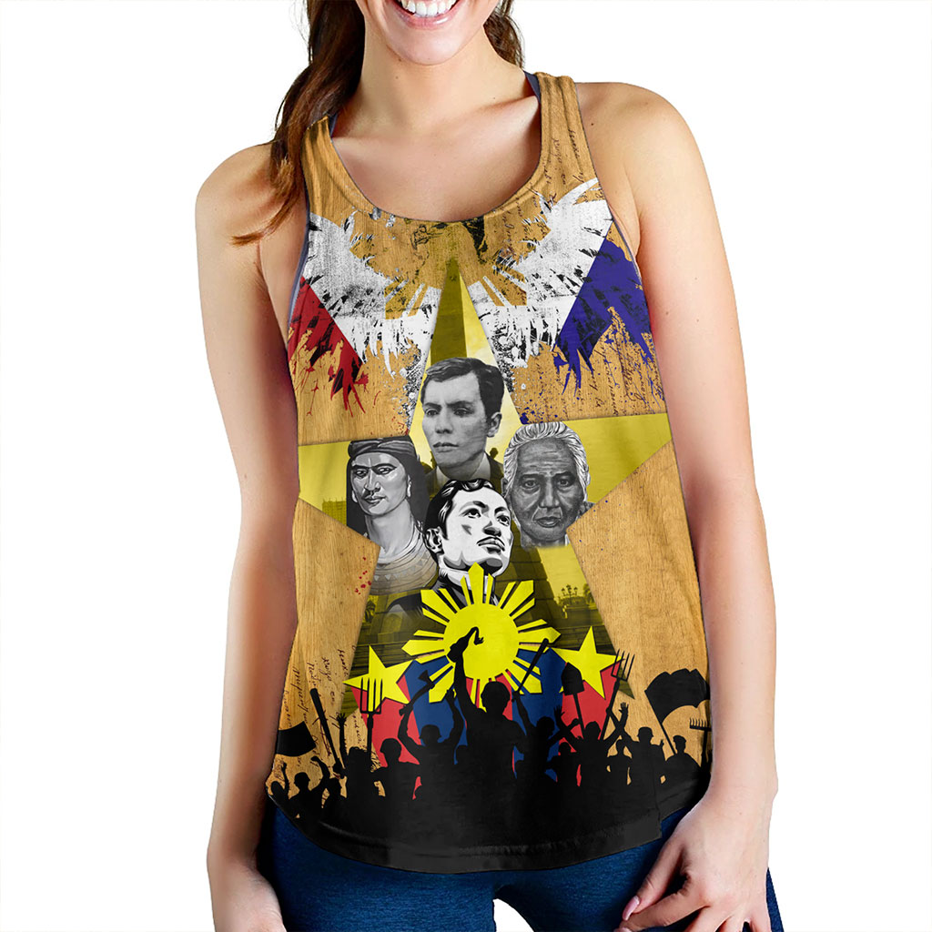 Philippines Filipinos Women Tank National Heroes Flag Eagle