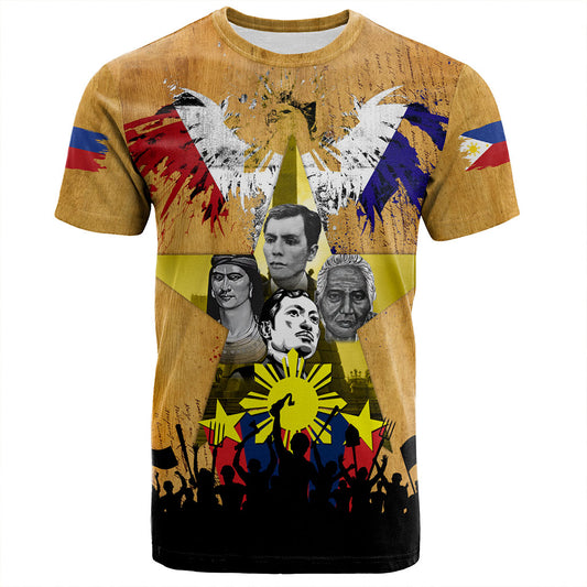 Philippines Filipinos T-Shirt National Heroes Flag Eagle