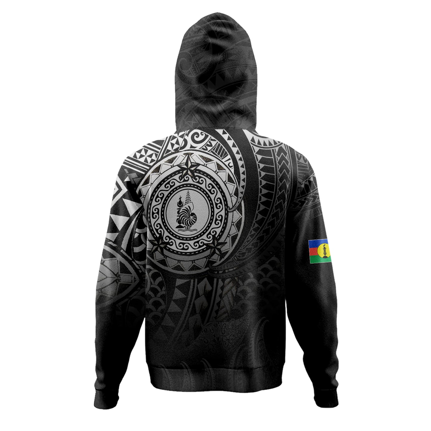 New Caledonia Hoodie Pearl Of The Pacific Black Polynesian Tattau