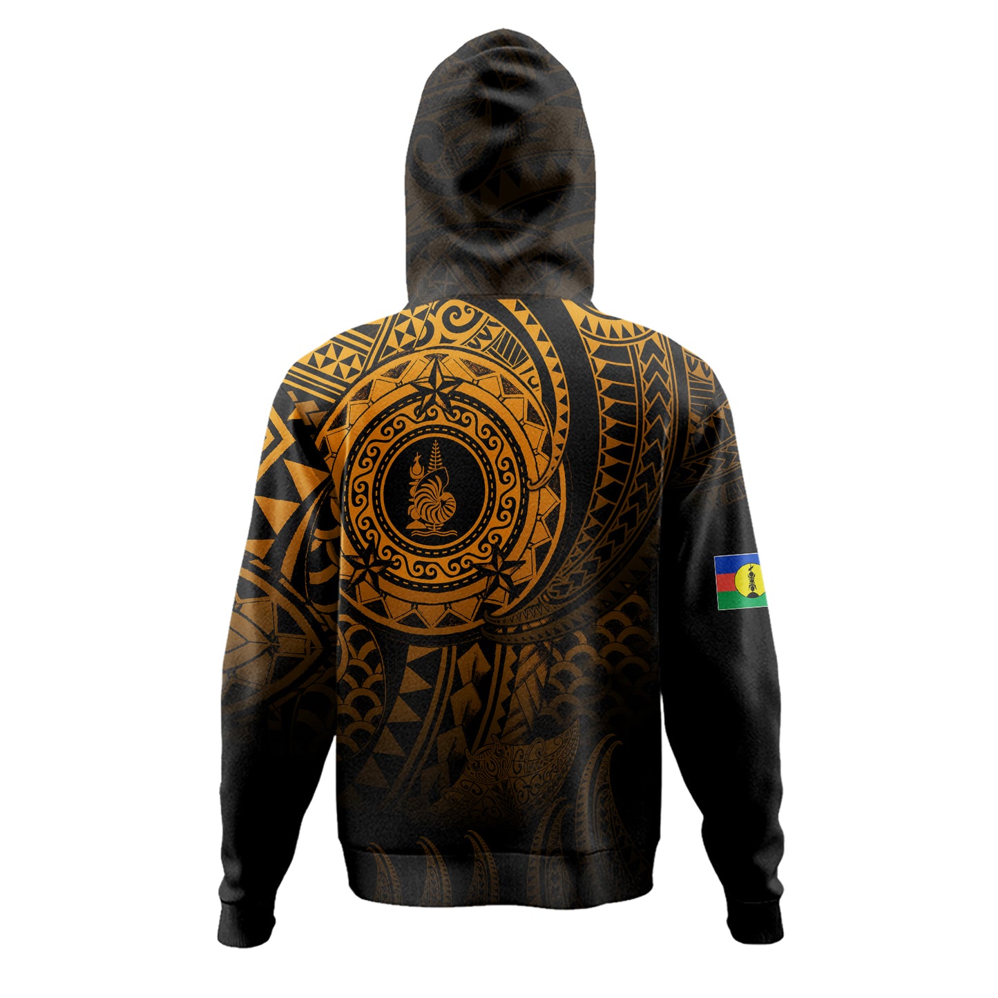 New Caledonia Hoodie Pearl Of The Pacific Gold Polynesian Tattau