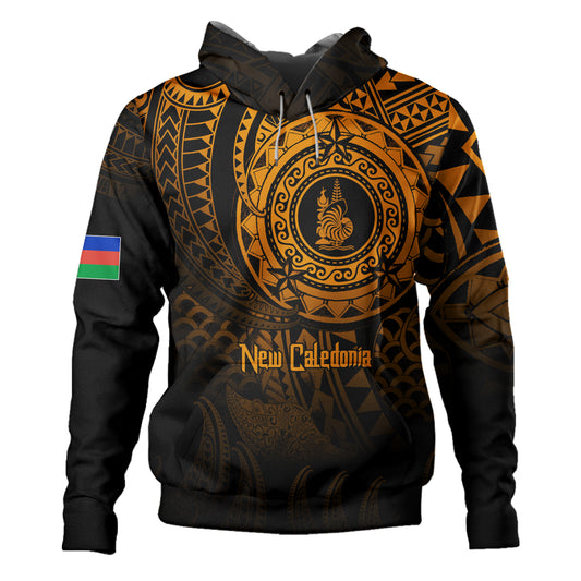 New Caledonia Hoodie Pearl Of The Pacific Gold Polynesian Tattau