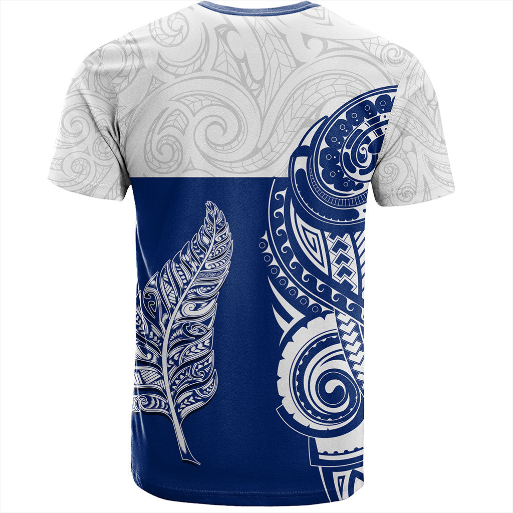 New Zealand T-Shirt Maori Pattern Silver Fern Tattoo