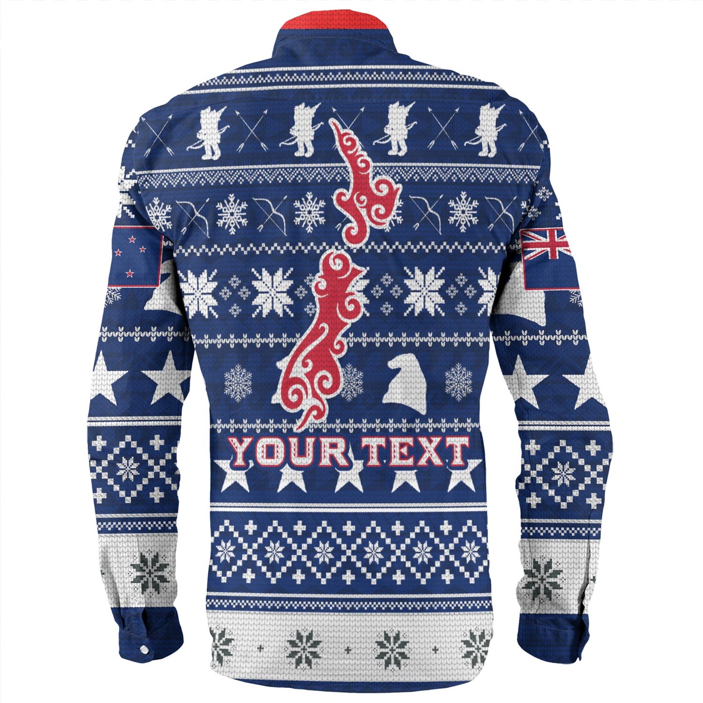 New Zealand Long Sleeve Shirt Custom Meri Kirihimete Ugly Christmas Gnome Packing Out a Unicorn