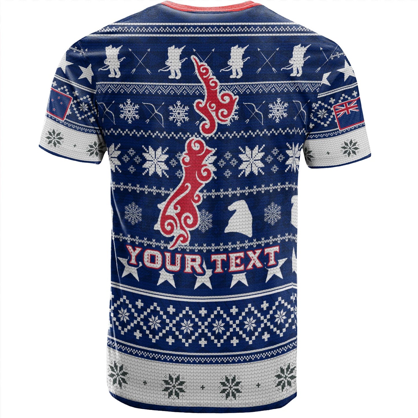 New Zealand T-Shirt Custom Meri Kirihimete Ugly Christmas Gnome Packing Out a Unicorn