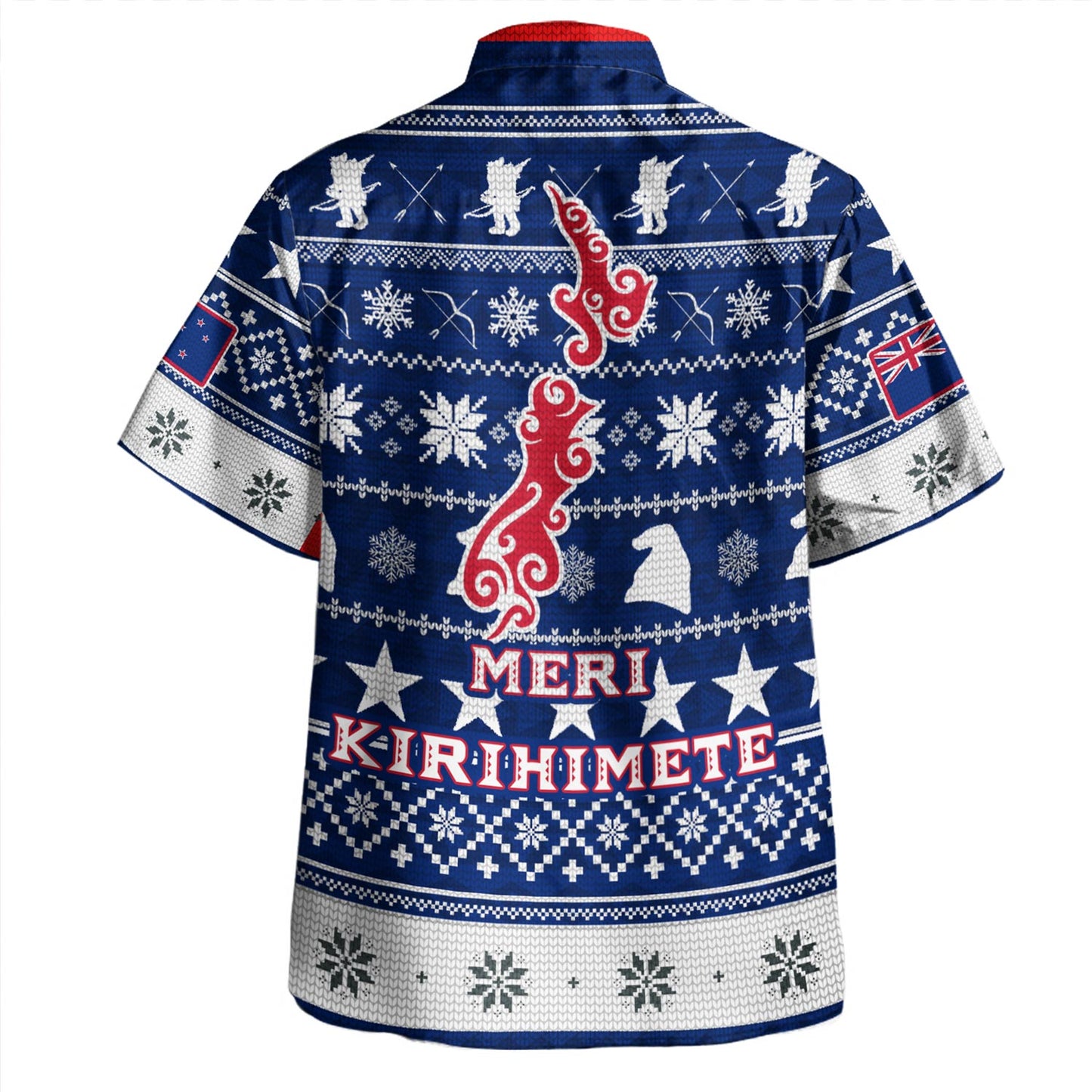 New Zealand Hawaiian Shirt Custom Meri Kirihimete Ugly Christmas Gnome Packing Out a Unicorn