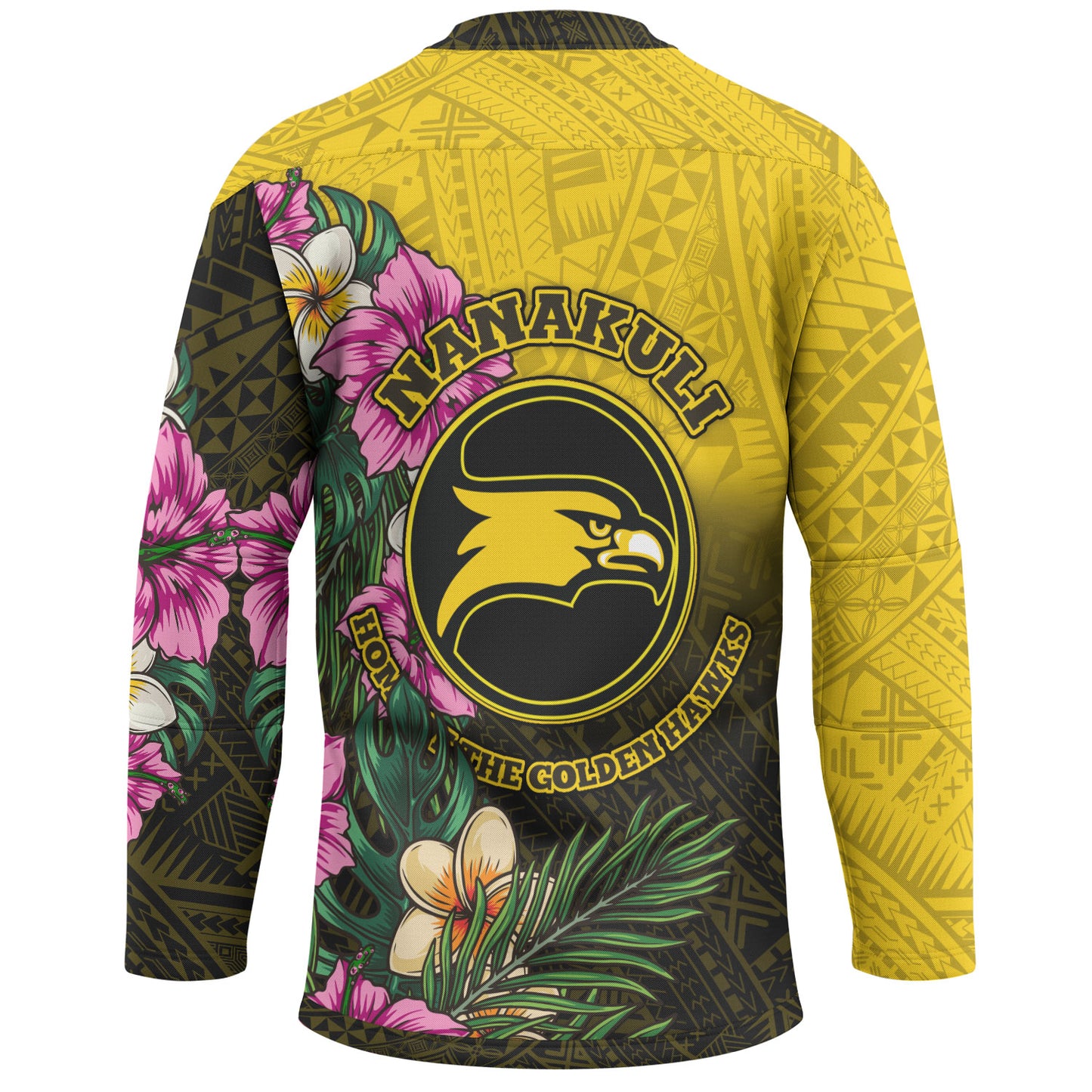 Hawaii Custom Personalised Hockey Jersey - Nanakuli High and Intermediate School Hawaiian Tropical Flowers