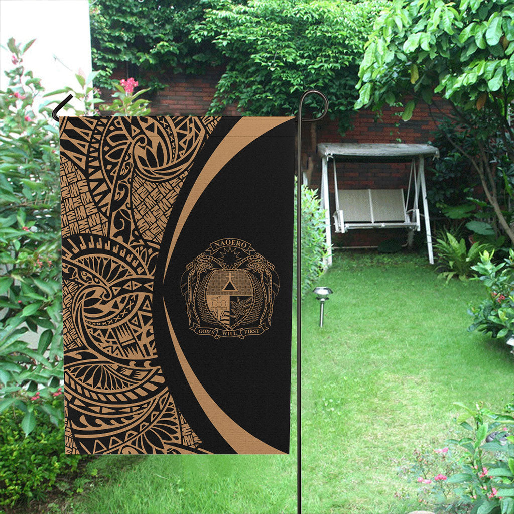 Nauru Garden Flag Lauhala Circle Gold