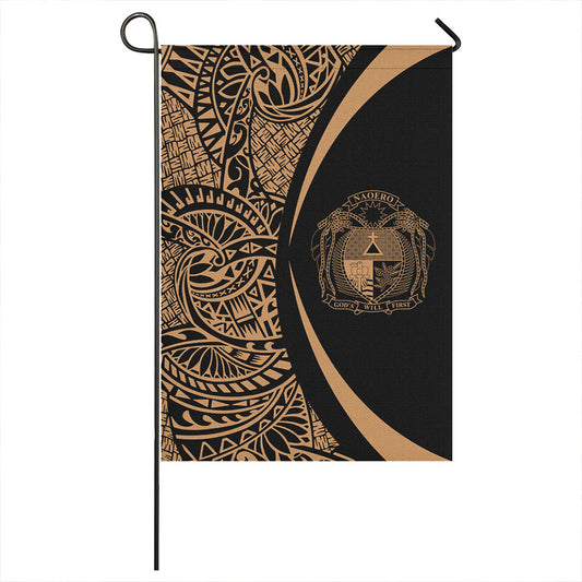 Nauru Garden Flag Lauhala Circle Gold