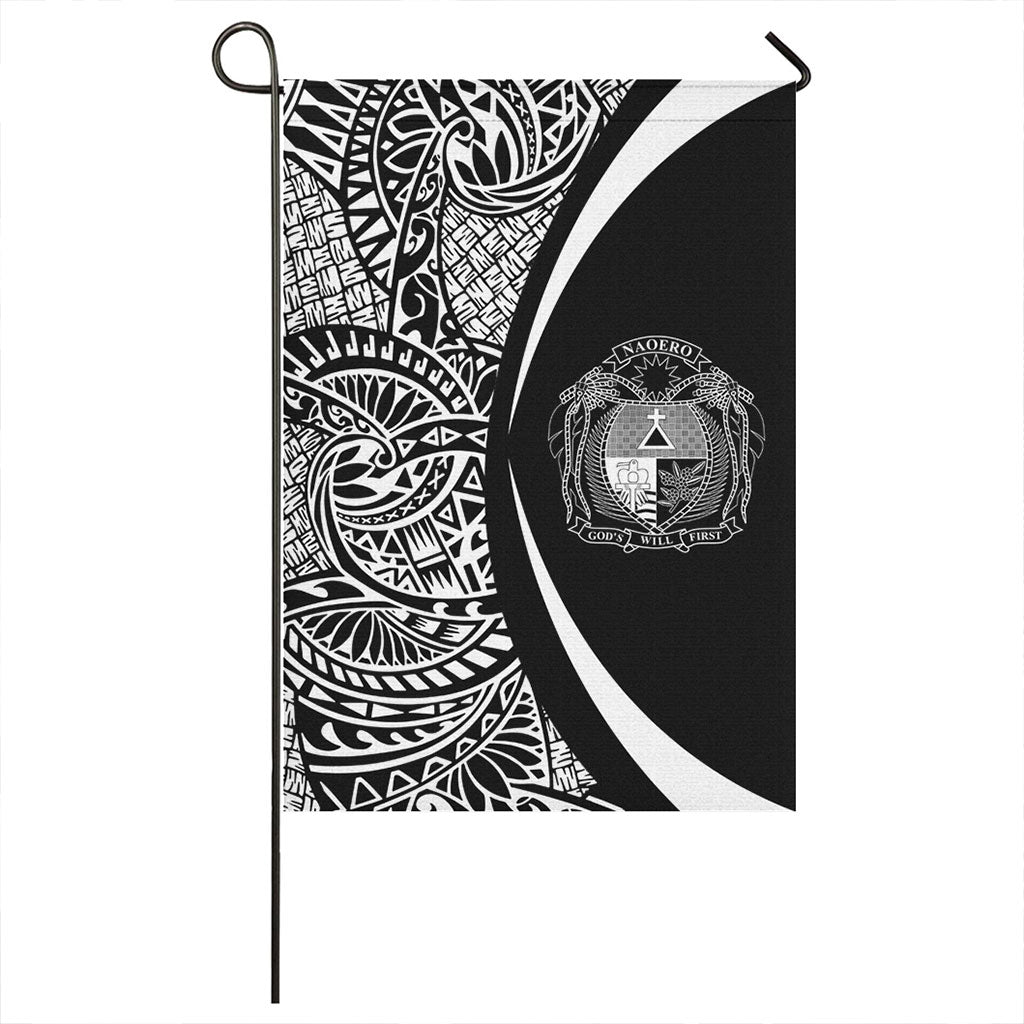 Nauru Garden Flag Lauhala Circle White