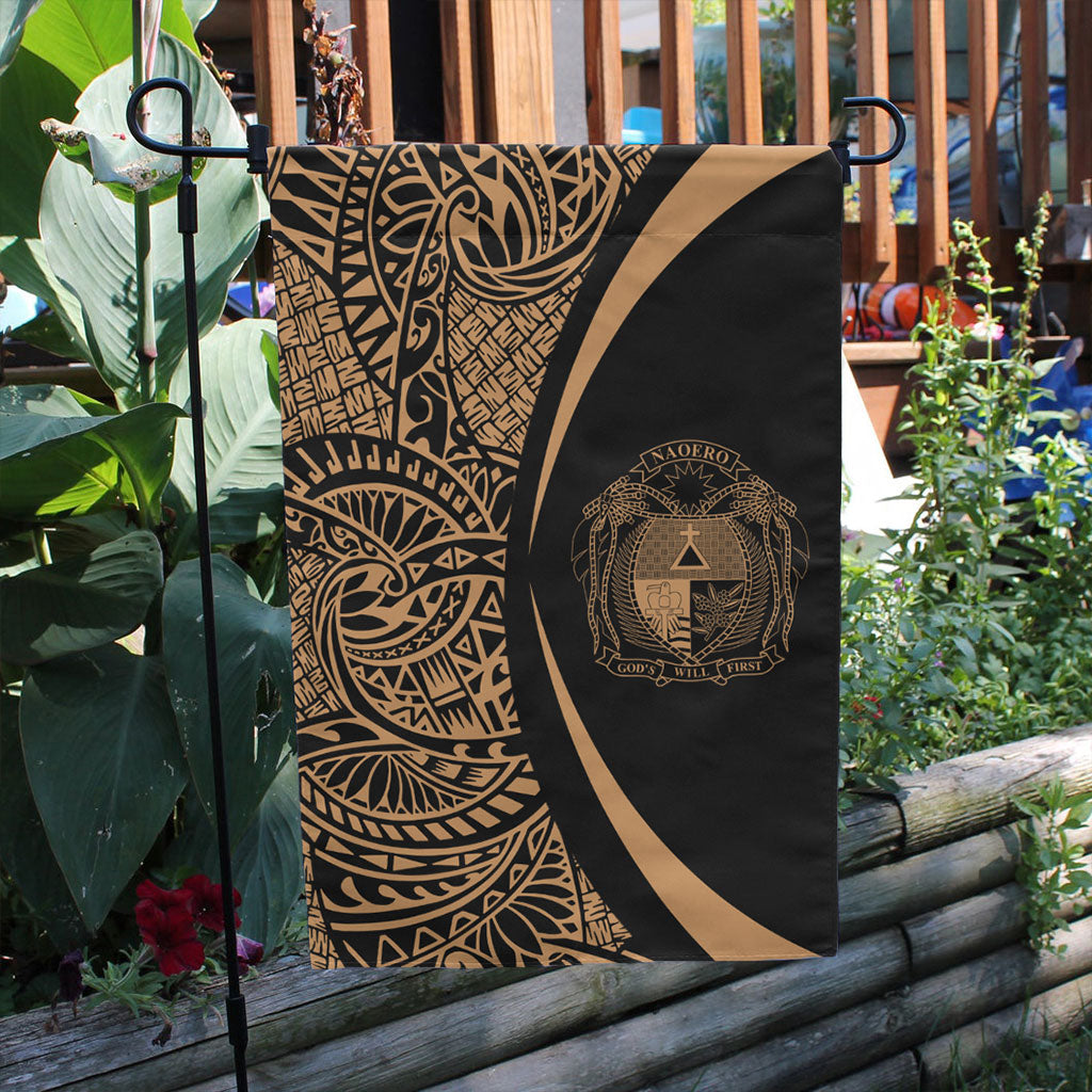 Nauru Garden Flag Lauhala Circle Gold