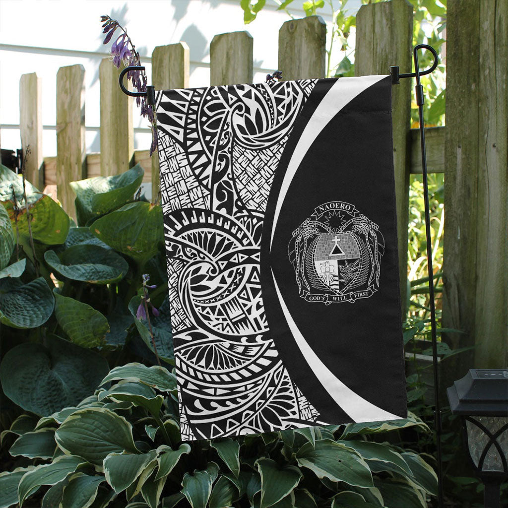 Nauru Garden Flag Lauhala Circle White