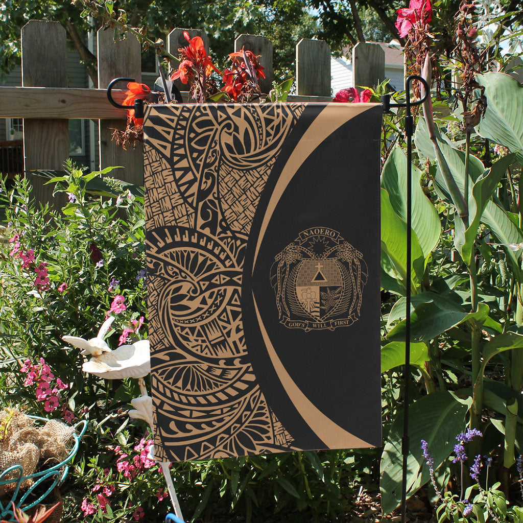 Nauru Garden Flag Lauhala Circle Gold