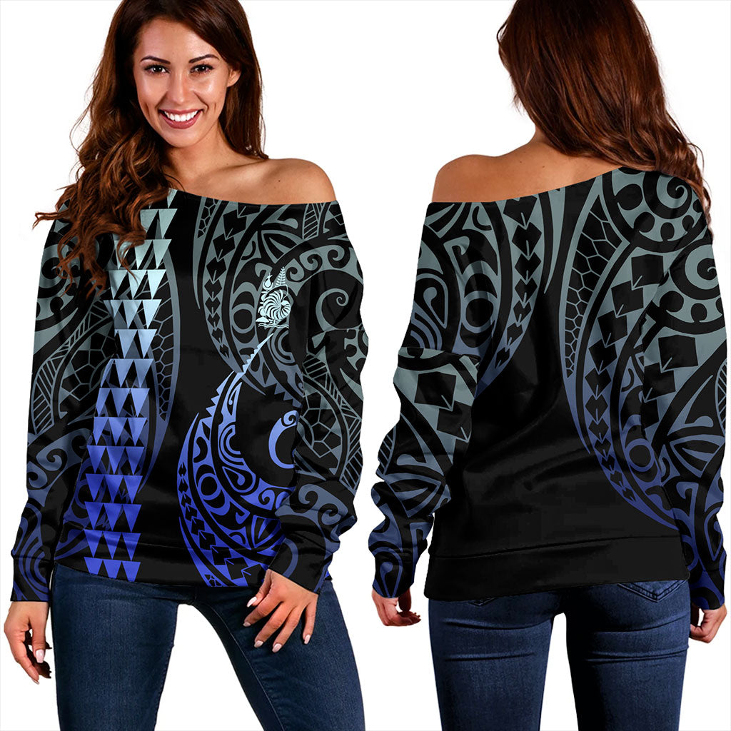New Caledonia Off Shoulder Sweatshirt Kakau Style