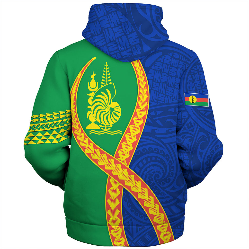 New Caledonia Sherpa Hoodie Tribal Polynesian In My Heart