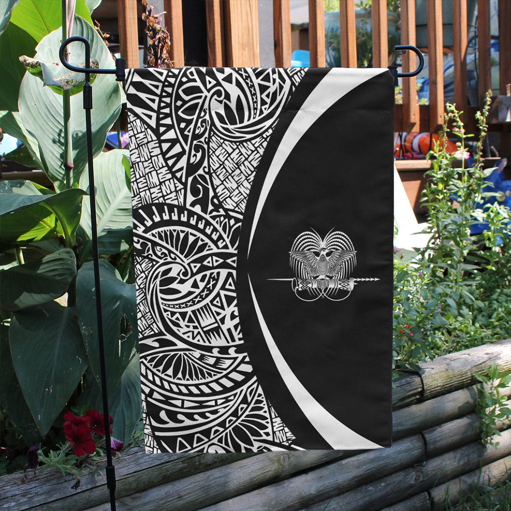 Papua New Guinea Garden Flag Lauhala Circle White