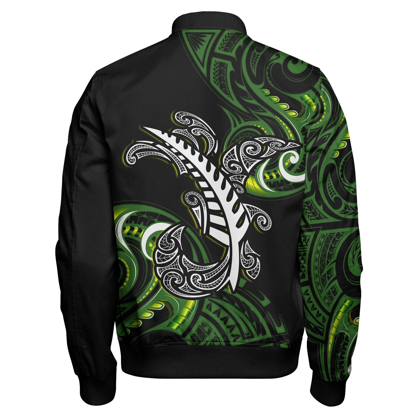 New Zealand Bomber Jacket - Aotearoa Silver Fern Maori Patterns