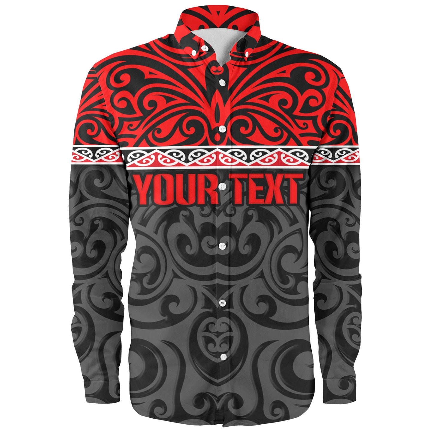 New Zealand Custom Personalised Long Sleeve Shirt Aotearoa Kowhaiwhai Patterns