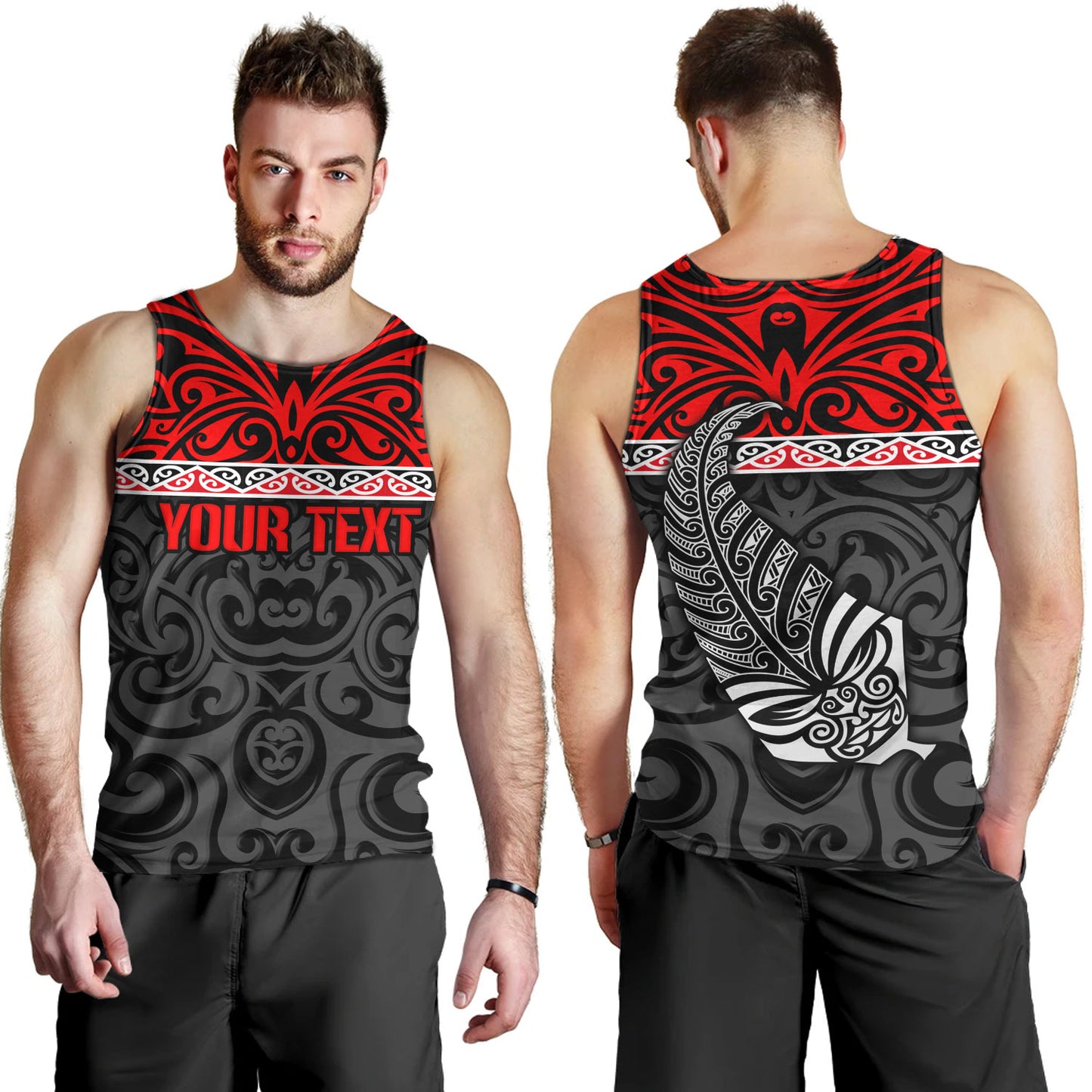 New Zealand Custom Personalised Tank Top Aotearoa Kowhaiwhai Patterns
