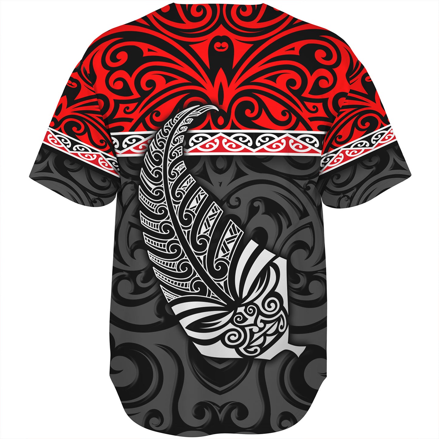 New Zealand Custom Personalised Baseball Shirt Aotearoa Kowhaiwhai Patterns