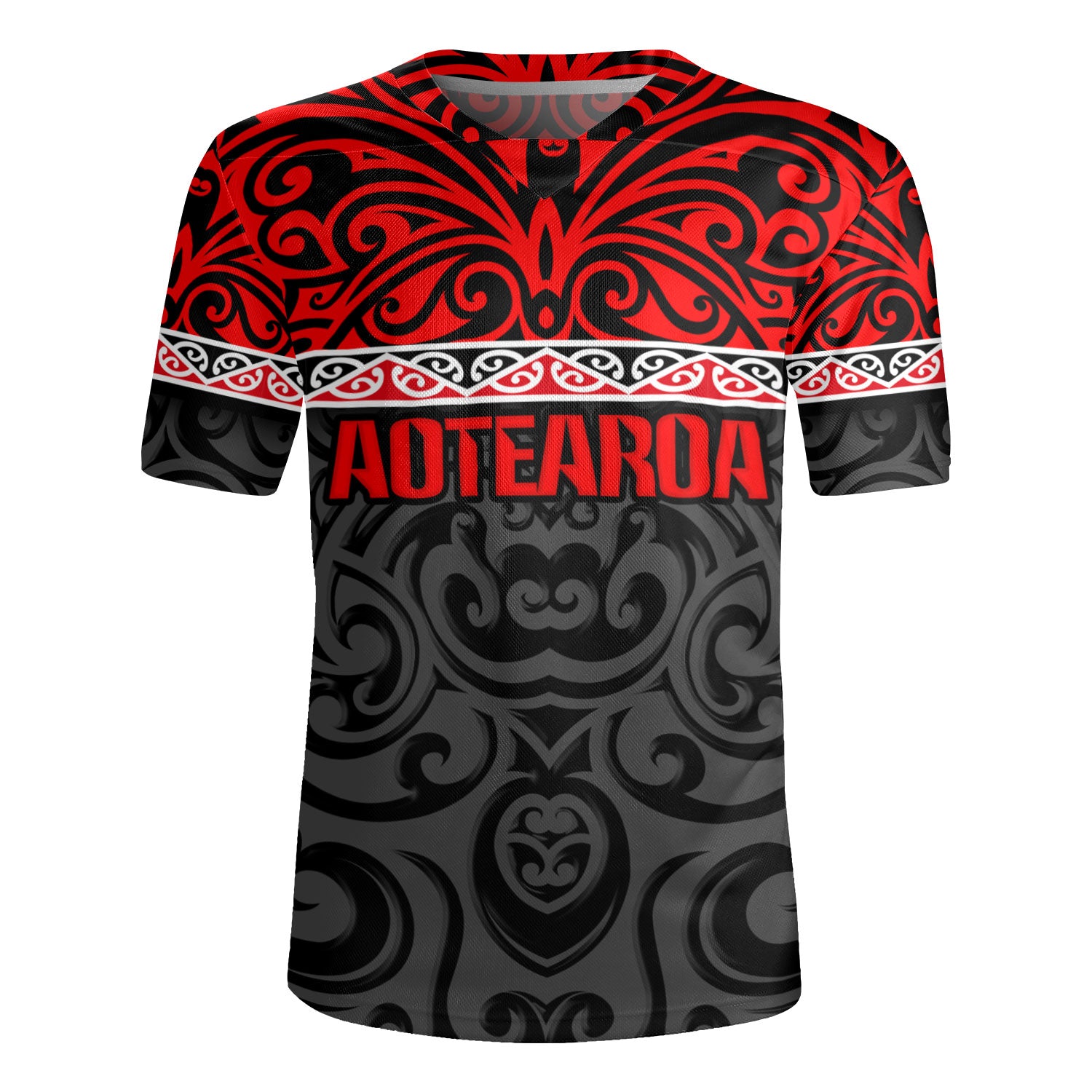 New Zealand Custom Personalised Rugby Jersey Aotearoa Kowhaiwhai Patterns