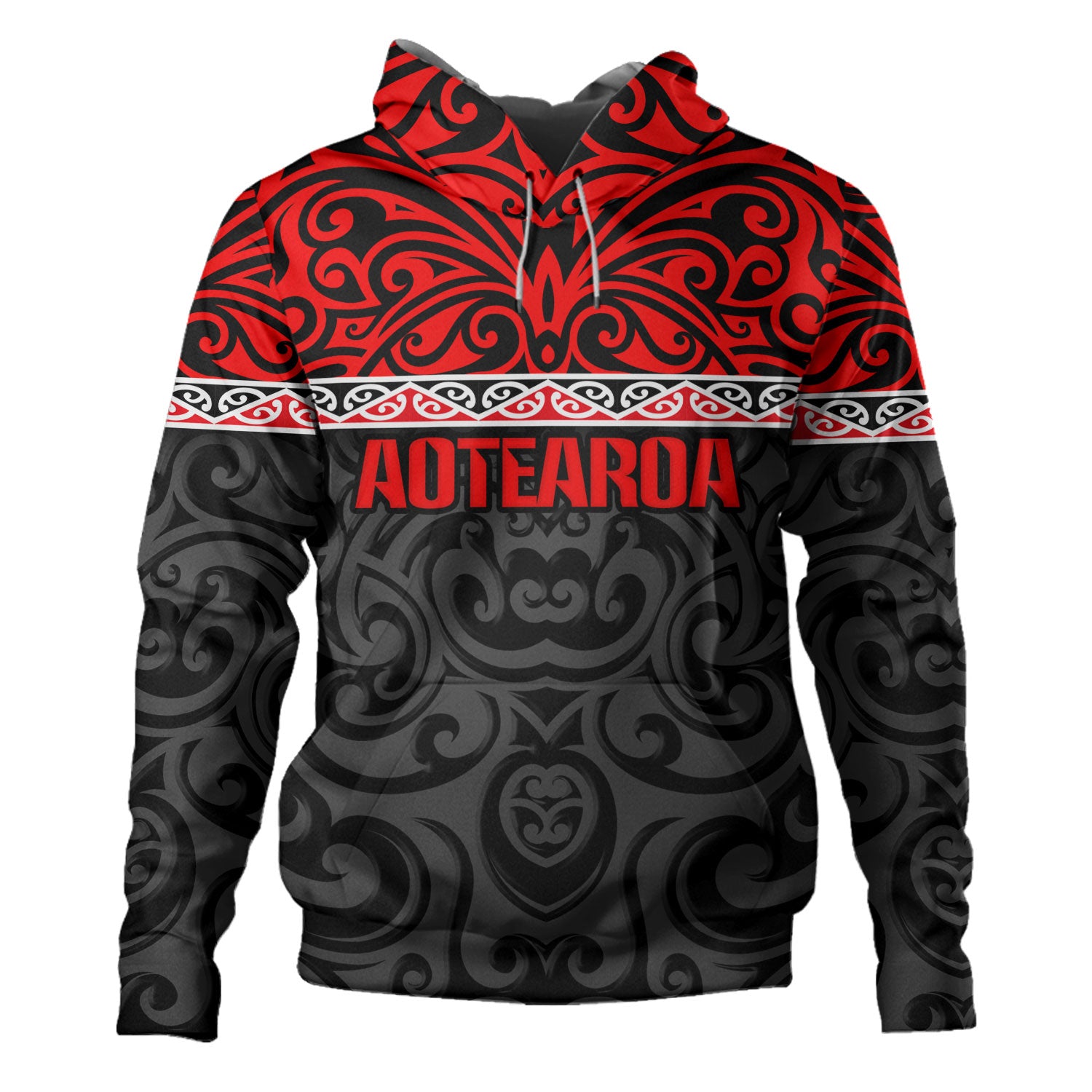 New Zealand Custom Personalised Hoodie Aotearoa Kowhaiwhai Patterns