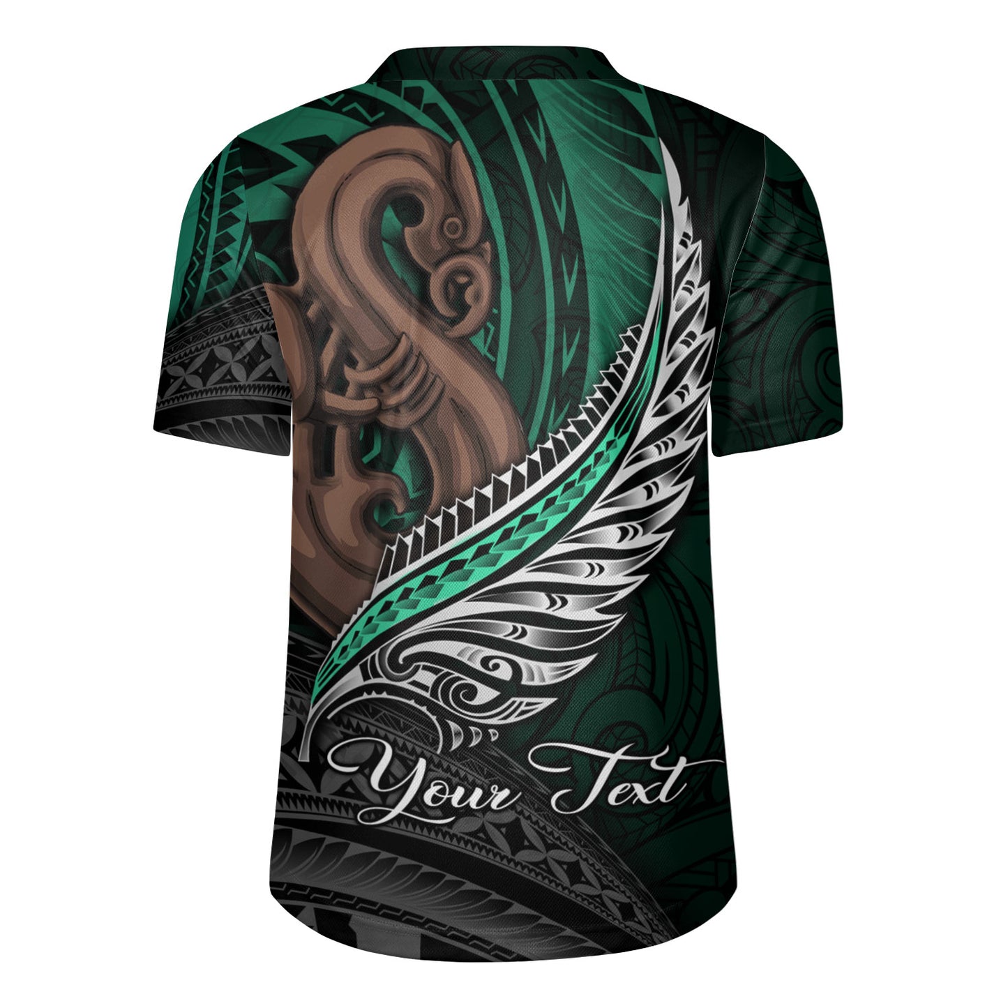 New Zealand Custom Personalised Rugby Jersey Aotearoa Manaia Maori Patterns