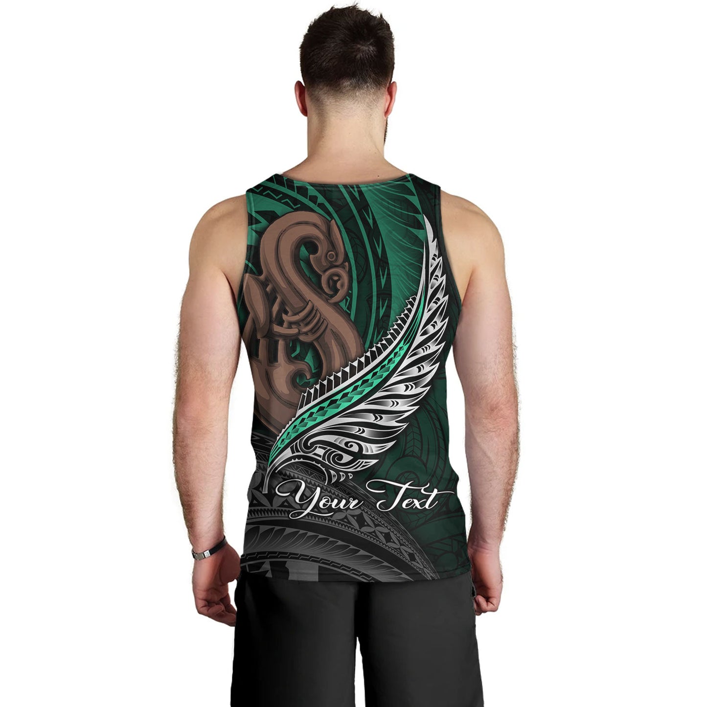 New Zealand Custom Personalised Tank Top Aotearoa Manaia Maori Patterns
