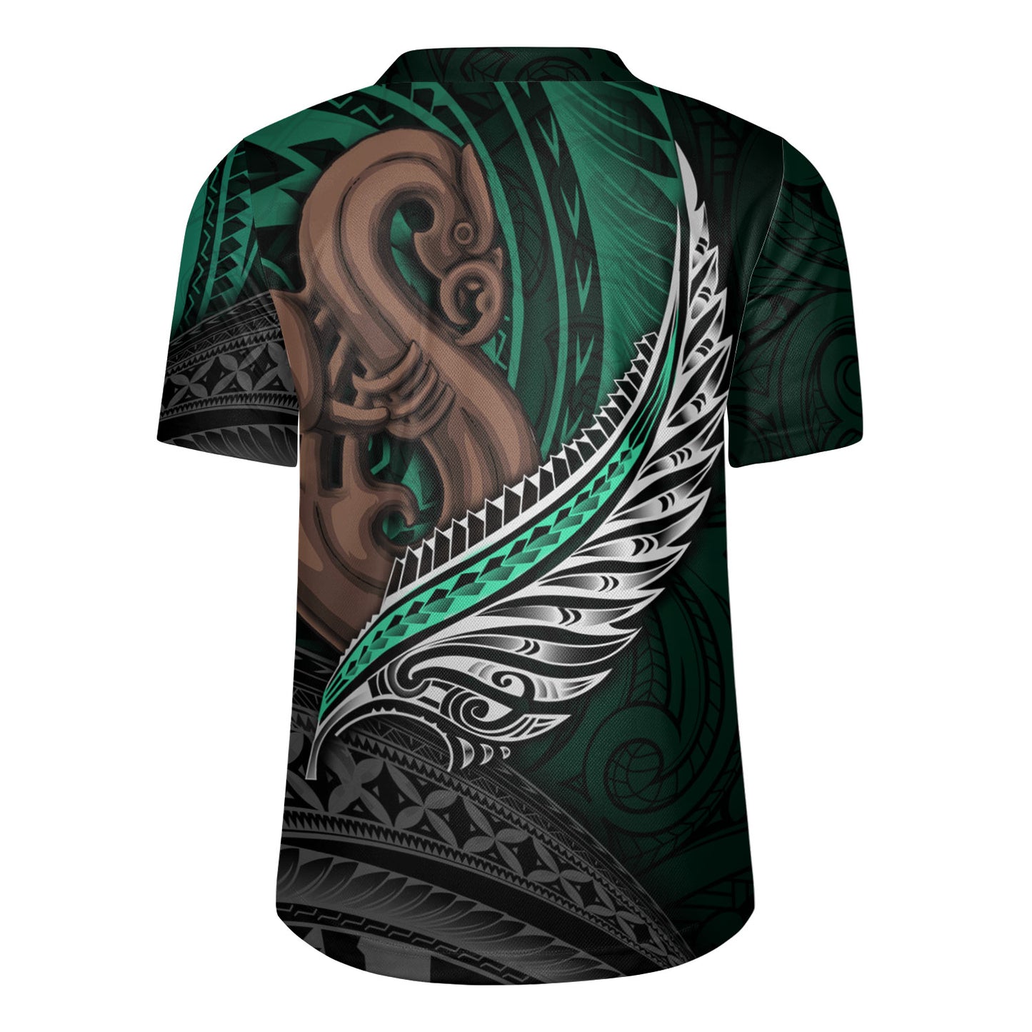 New Zealand Custom Personalised Rugby Jersey Aotearoa Manaia Maori Patterns
